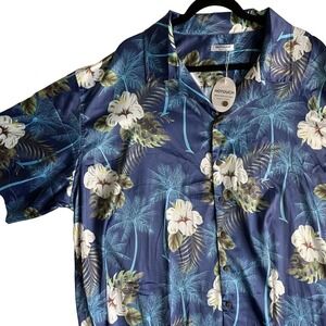 HOTOUCH Mens Hawaiian Shirt Floral Palm Tree Print Casual Button Down, XXXL‎
